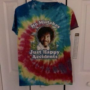 Bob Ross tie-dye t-shirt. New. Small.